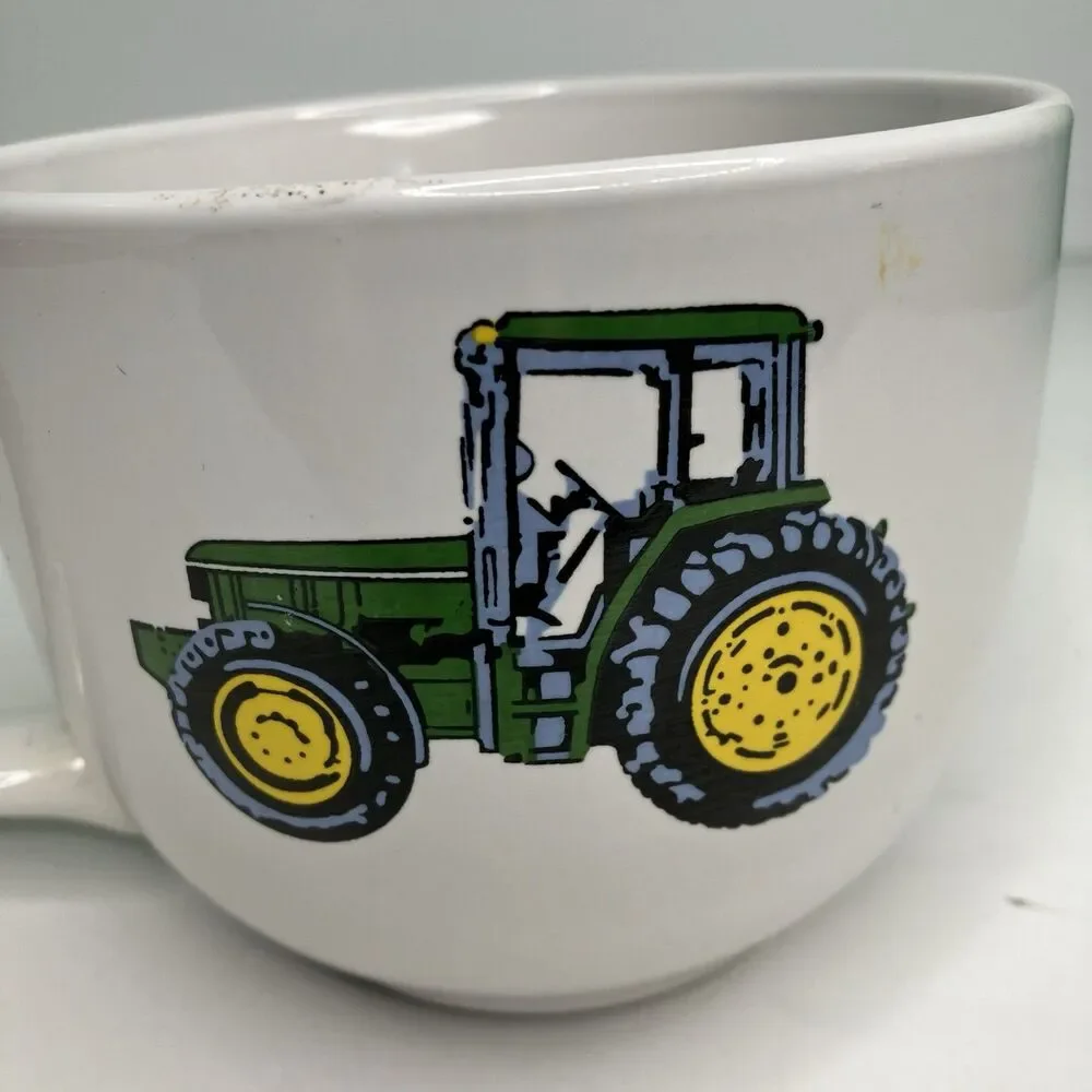 John Deere Oversized Coffee Mug Soup Cup by Gibson 24 OZ John Deer Tractor